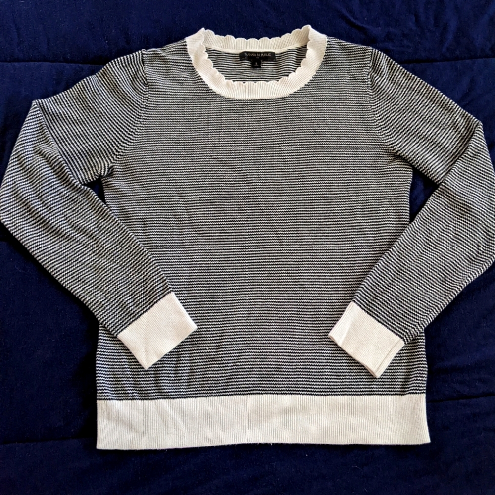Fitted Scalloped Sweater